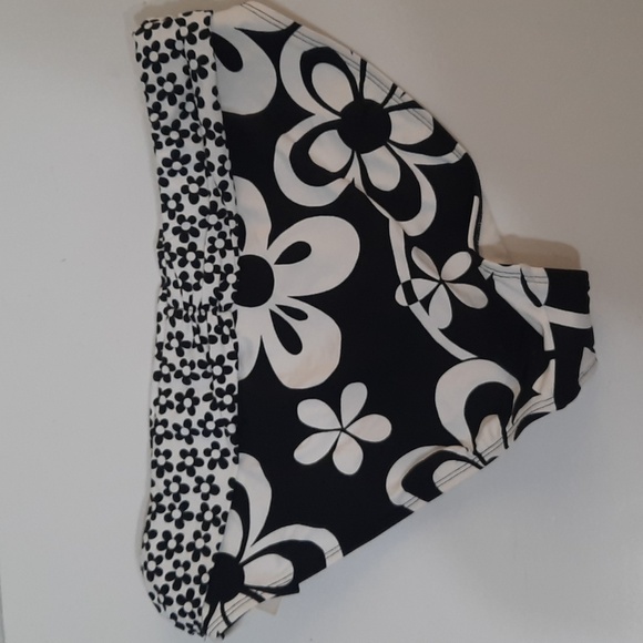 NWT LA BLANCA BLACK/WHITE FLORAL SWIM BOTTOMS SZ 16 - Picture 9 of 12